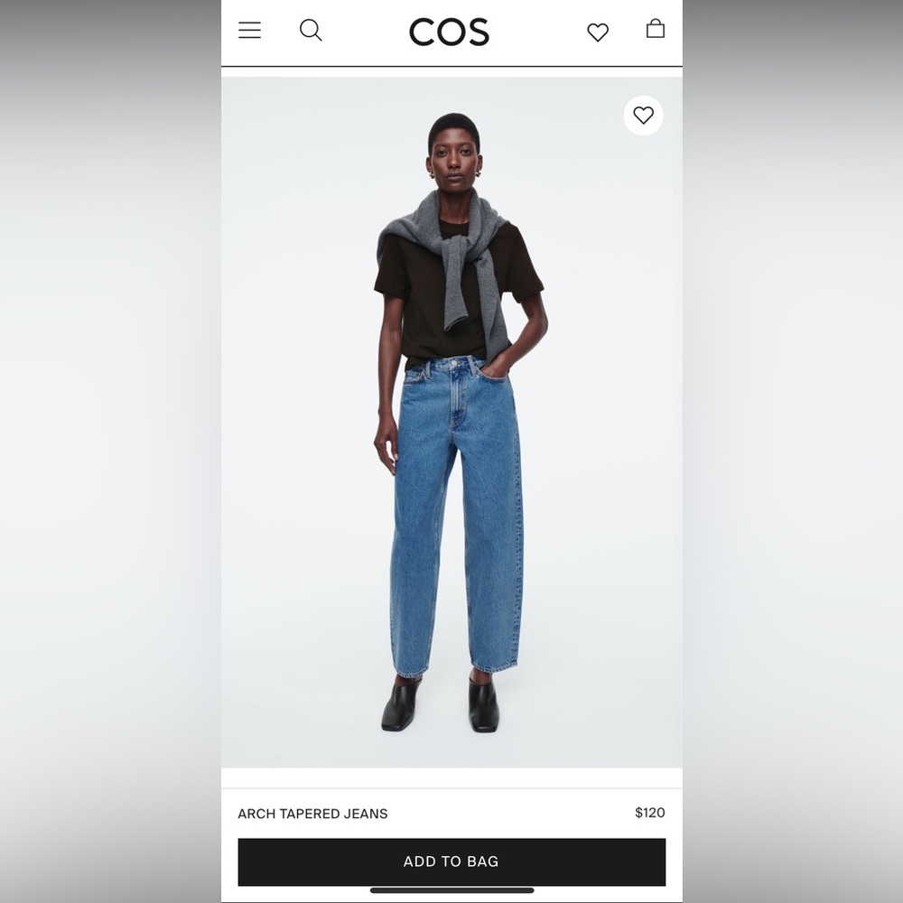 COS Tapered Blue Denim Jeans